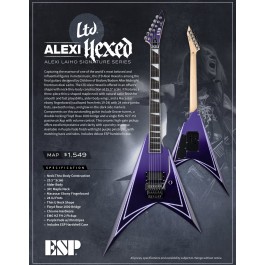 ESP LTD Alexi “Hexed” Purple Fade w/ Pinstripes (Alexi Laiho Signature Model)