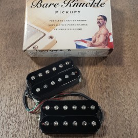 Bare Knuckle Pickups Ceramic Warpig 6-String Humbucker Set - Black with Nickel Bolts
