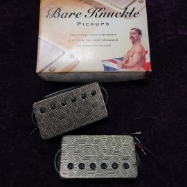 Bare Knuckle Pickups Polymath 6 Set (Nolly Etched Cover, Black Screws)