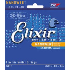 Elixir Nanoweb Coated Guitar Strings Light 10-46