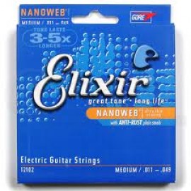 Elixir Nanoweb Coated Guitar Strings Medium 11-49