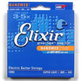 Elixir Nanoweb Coated Guitar Strings Super Light 9-42