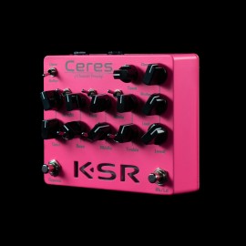 KSR Ceres 3-Channel Preamp Pedal -  Flat Pink w/ Black Knobs