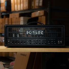KSR Juno 100W EL34 3-Channel Tube Amplifier Head (Black w/ Metal LED Panel)