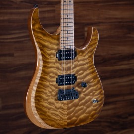 LSL Custom Shop XT4 Exotic 5A Quilted Maple Top, Ice Tea Burst, Flamed Roasted Maple Neck
