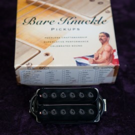 Bare Knuckle Warpig 6-String Bridge - Matte Black with Black Bolts (Ceramic)