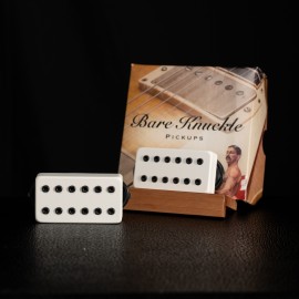 Bare Knuckle Pickups Ceramic Warpig 6-String Humbucker Set - White Cover with Black Bolts