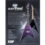 ESP Alexi “Ripped” Purple Fade Satin w/ Ripped Pinstripes (Alexi Laiho Signature Model)