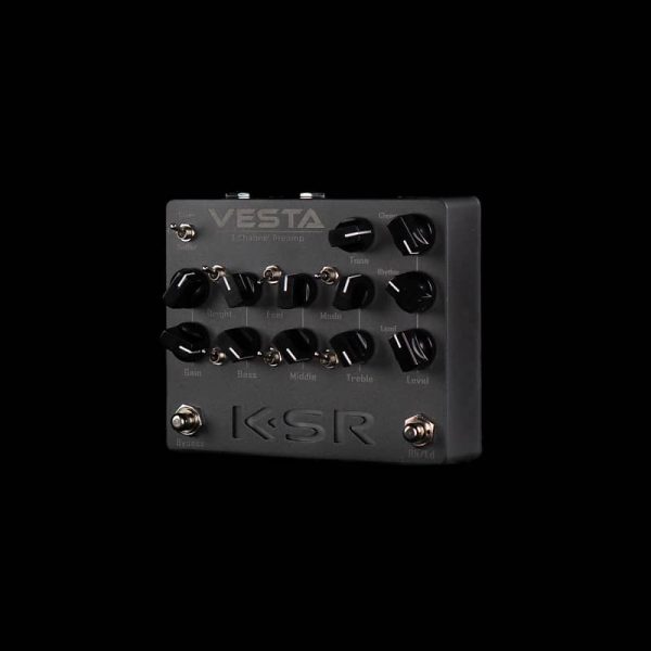 KSR Vesta 3 Channel Preamp Pedal - Flat Slate Gray - Image 2