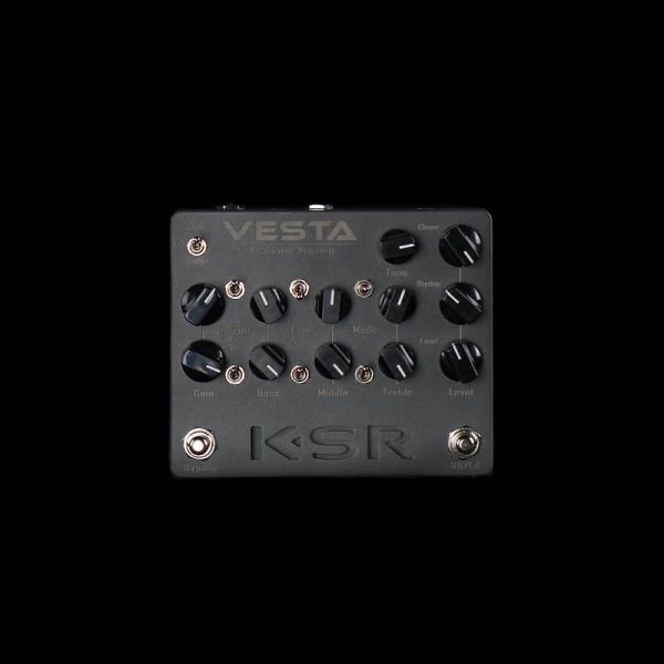 KSR Vesta 3 Channel Preamp Pedal - Flat Slate Gray