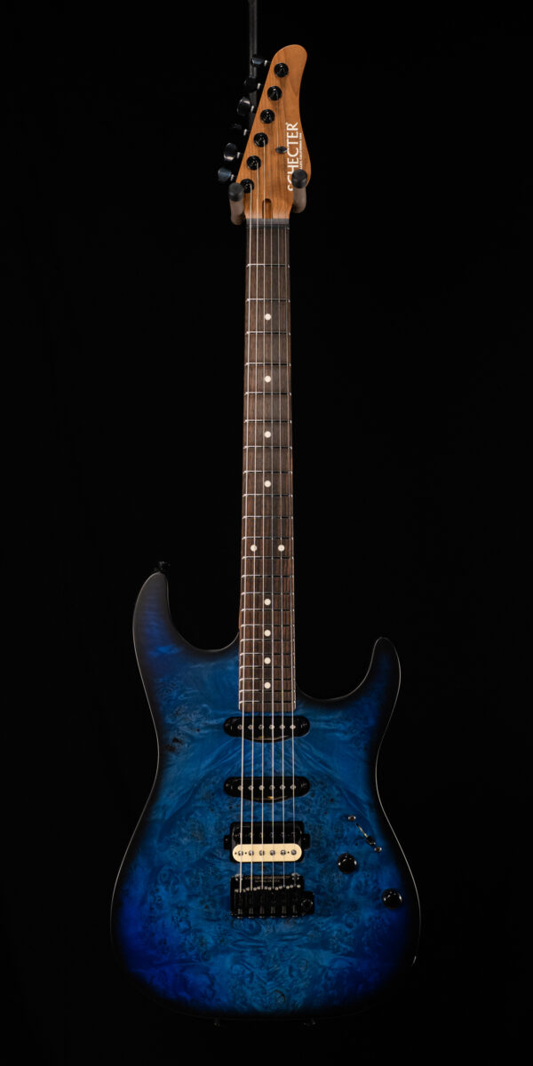 Schecter USA Custom Sunset II - Ocean Blue Burst Satin