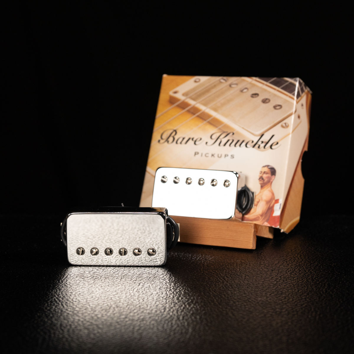 Bare Knuckle Rebel Yell 6 String Pickup Set Zebra w/ Nickel Screw