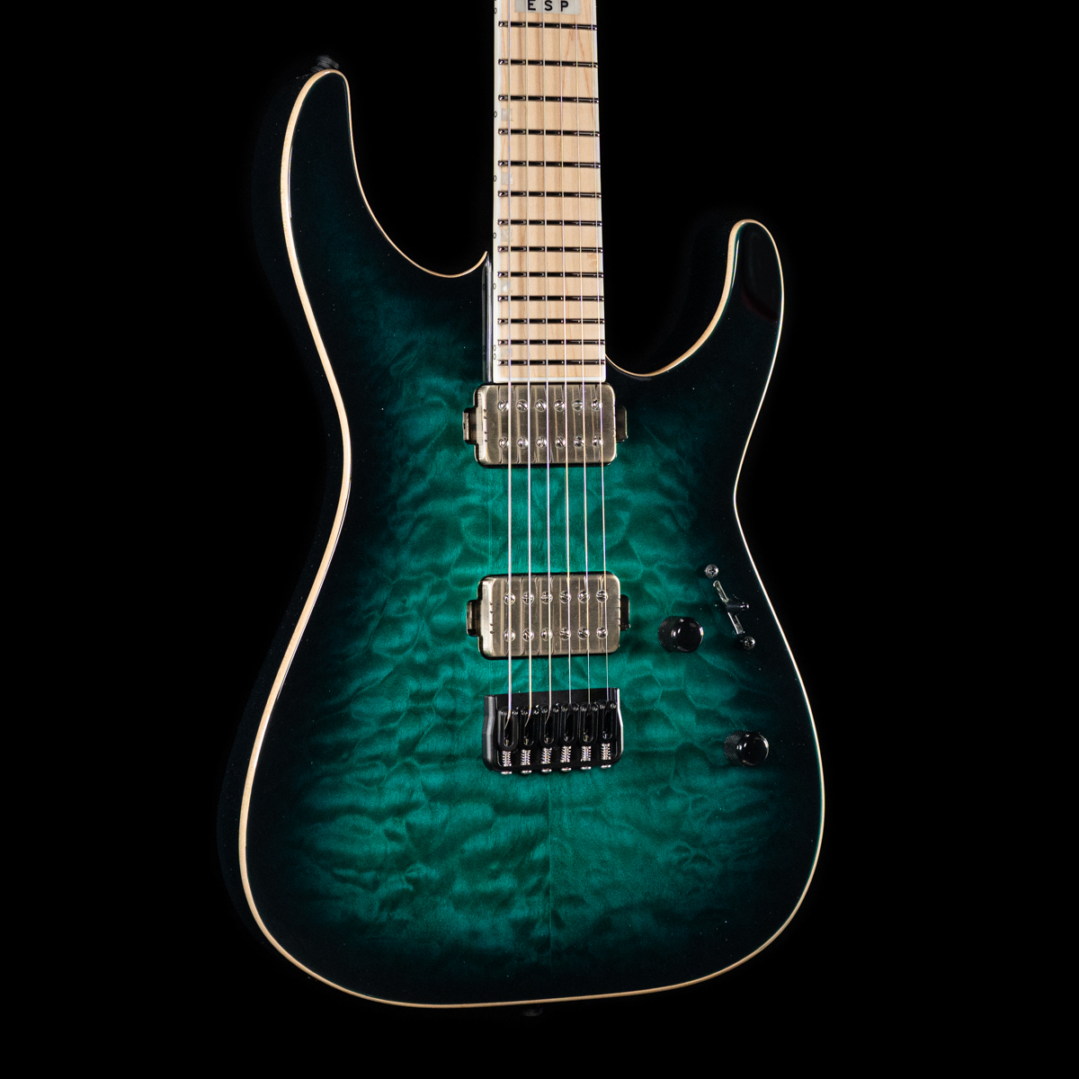 ESP E-II M-II NT - Black Turquoise Burst - Image 4