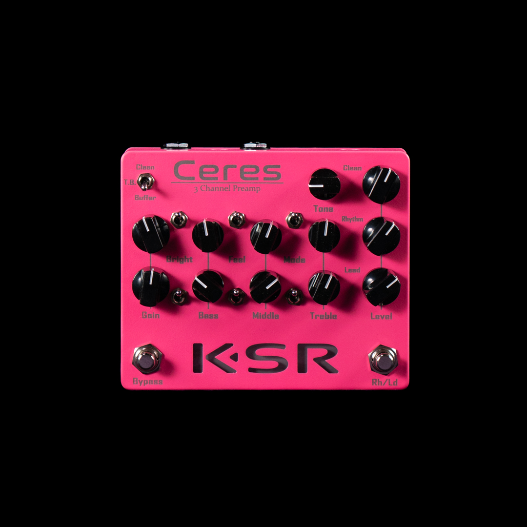 KSR Ceres 3 Channel Preamp Pedal - Flat Pink - Image 2