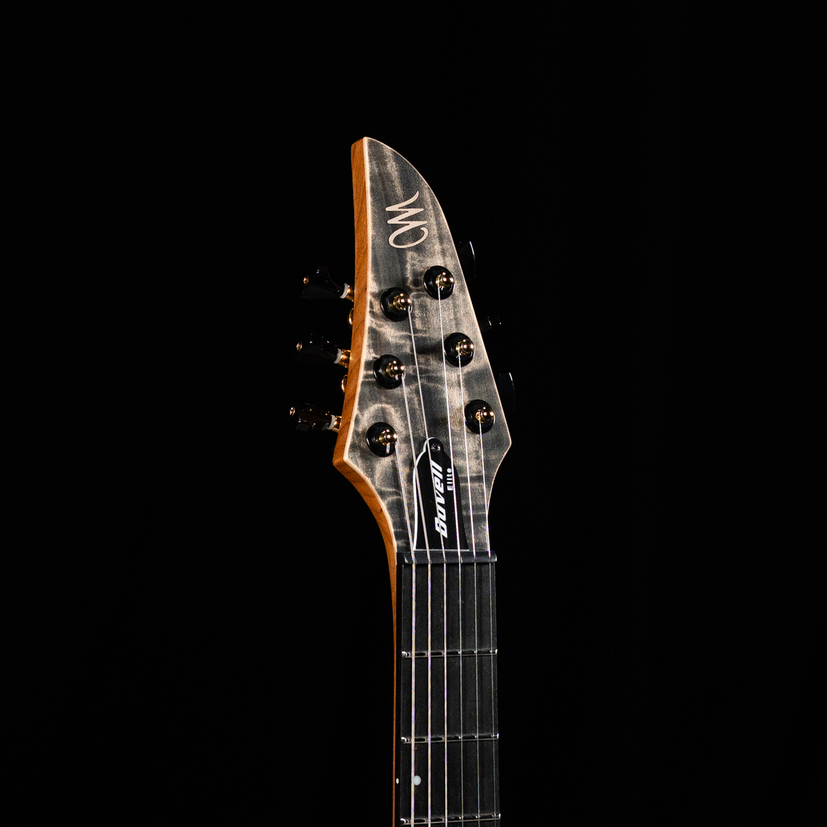 Mayones Duvell Elite 6 NAMM 2026 - 4A Curly Poplar/Antique Black - Image 5