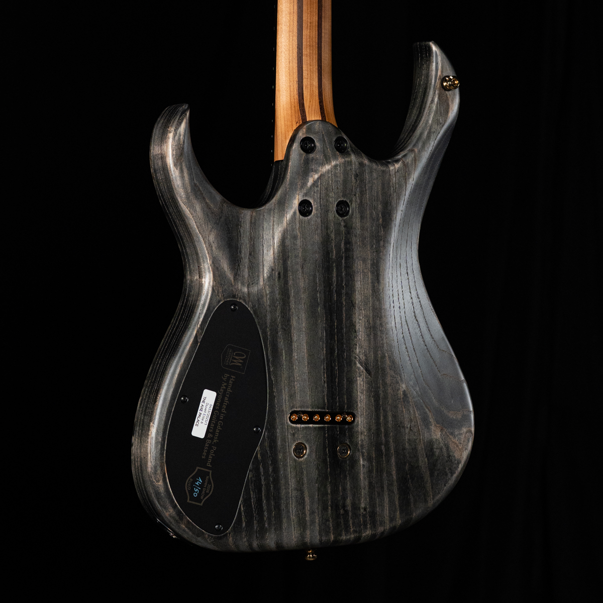 Mayones Duvell Elite 6 NAMM 2026 - 4A Curly Poplar/Antique Black - Image 3