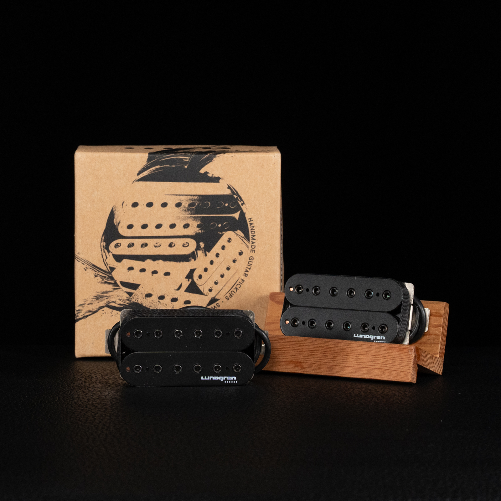 Lundgren Black Heaven 6-String Humbucker Pickup Set - Black with Black Slugs