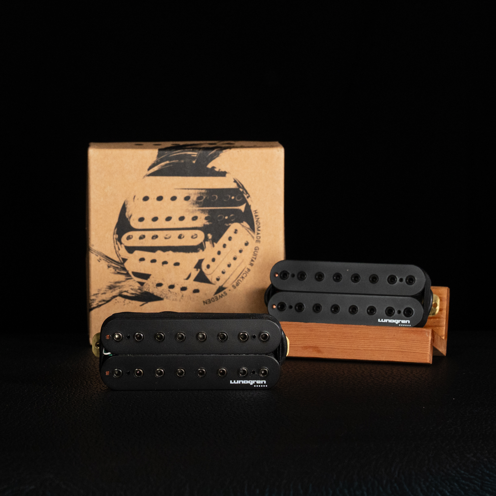 Lundgren M8 8-String Humbucker Set - Black with Black Slugs
