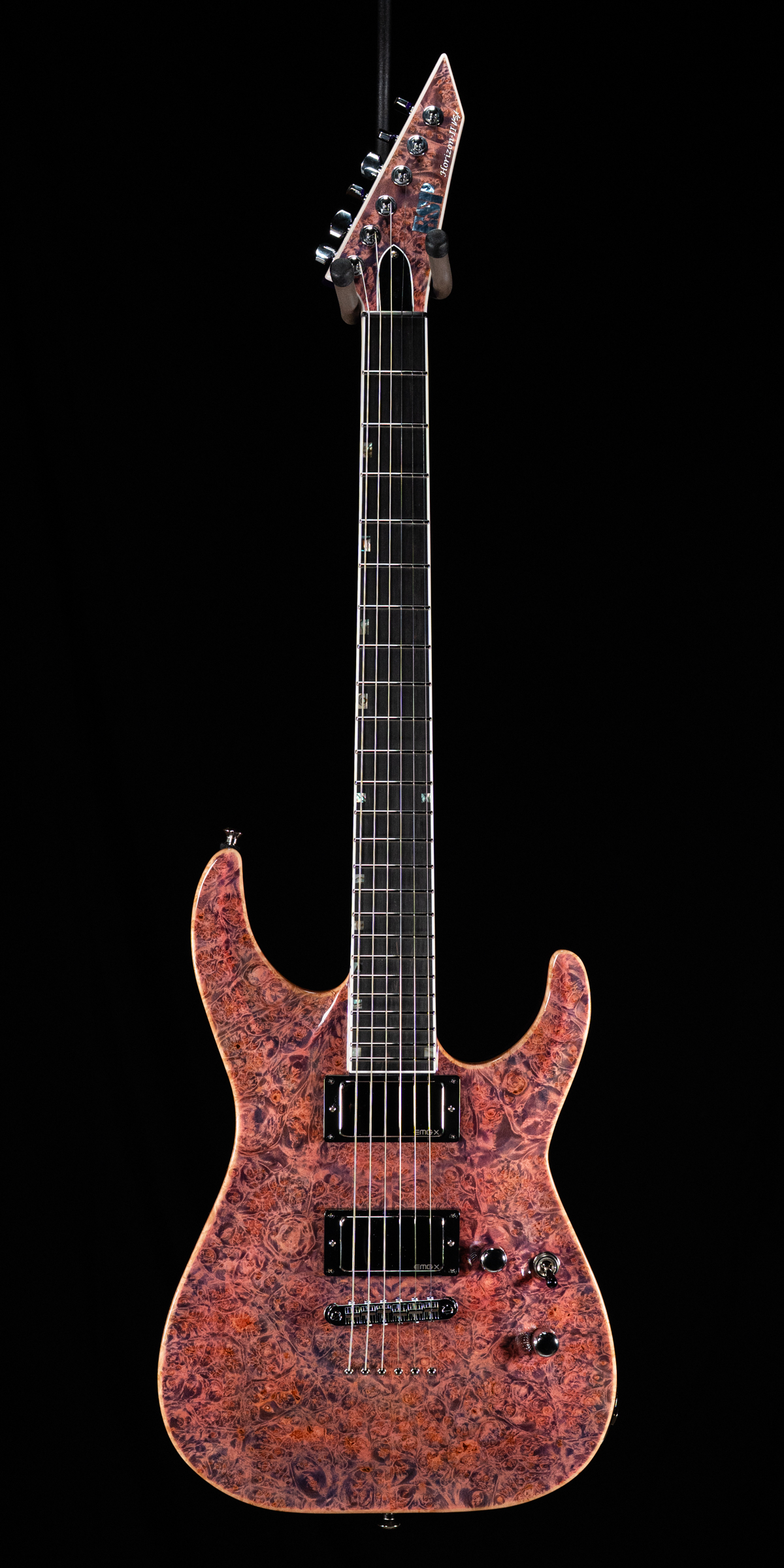 ESP USA Horizon-II Burl Maple Limited Edition - Pink Carmine